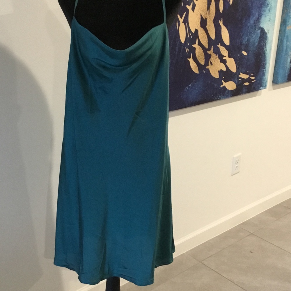 Teal Slip Dress